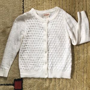 EUC Cat & Jack White Cardigan Top Size 2T